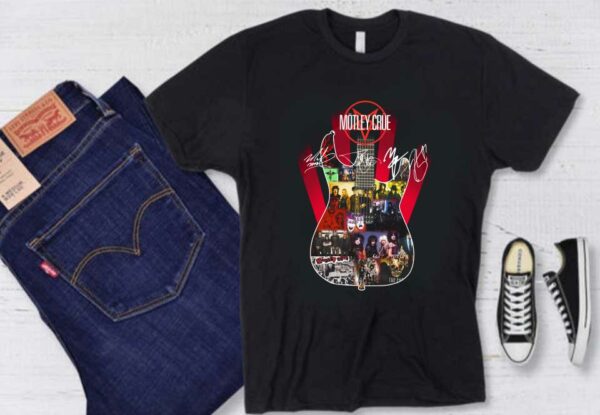Memory Of Motley Crue In Guitars Signatures Shirt, Motley Crue Guitarist Signatures Shirt