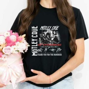 Motley Crue shirt, Thank You Memories Motley Crue 40th Anniversary 1981 2021 Signatures Shirt 2