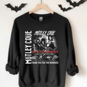 Motley Crue shirt, Thank You Memories Motley Crue 40th Anniversary 1981 2021 Signatures Shirt 3