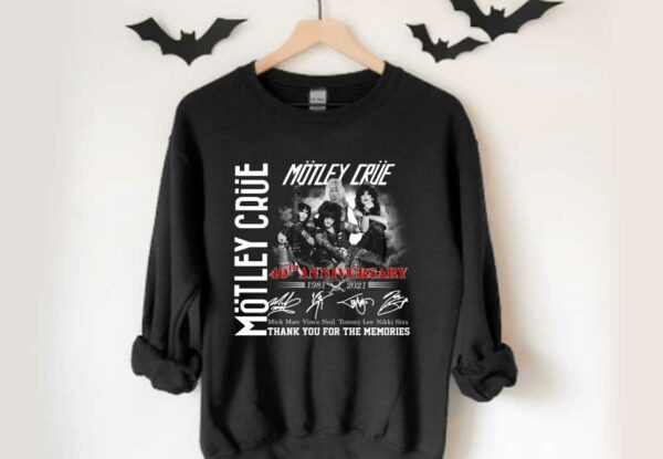 Motley Crue shirt, Thank You Memories Motley Crue 40th Anniversary 1981 2021 Signatures Shirt