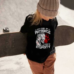 My Level Of Patience Stupidity Shirt, My Level Of Patience Depends On Your Level Of Stupidity Shirt 1