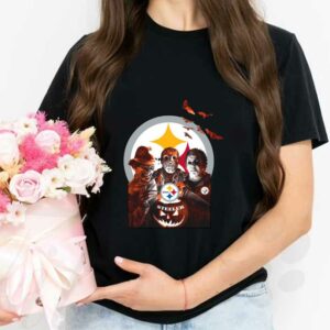 Pittsburgh Steelers Horror Shirt, Pittsburgh Steelers Freddy Krueger Jason Voorhees Michael Myer Halloween Shirt 2