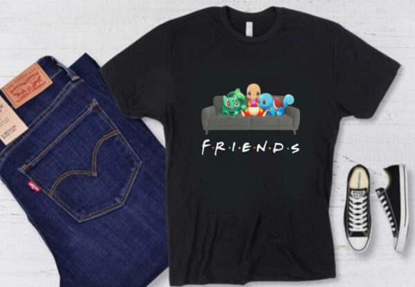 Pokemon Bulbasaur Charmander Squirtle Salon Shirt, Friends Pokemon Shirt, Pokemon Friends Tv Show Shirt