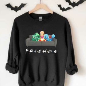 Pokemon Bulbasaur Charmander Squirtle Salon Shirt, Friends Pokemon Shirt, Pokemon Friends Tv Show Shirt 3