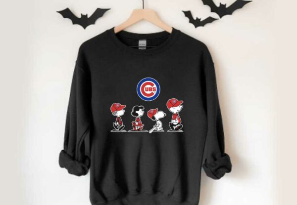 Snoopy Chicago Cubs Walking Shirt, The Peanut Character Charlie Brown And Snoopy Walking With Chicago Cubs Baseball Shirt
