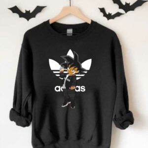 Son Goku And Adidas Logo Chibi Shirt, Son Goku Adidas Shirt, Dragon Ball Goku Adidas Shirt, Son Goku Shirt 3