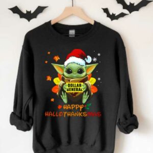 Star Wars Baby Yoda Hug Girl Shirt, Santa Baby Yoda Hug Dollar General Happy Hallothanksmas Shirt 3