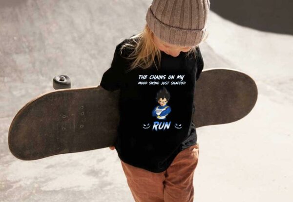 The Chainsn On My Mood Vegeta Run Shirt, Vegeta The Chainsn On My Mood Swing Just Snapped Run Shirt