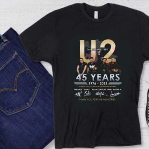 U2 Have Sold 175 Million Records Worldwide Shirt, U2 Rock Band 45 Years 1976 2021 Signatures Shirt