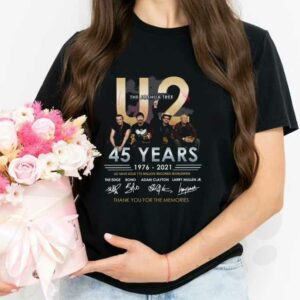 U2 Have Sold 175 Million Records Worldwide Shirt, U2 Rock Band 45 Years 1976 2021 Signatures Shirt 2