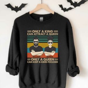 William Sophia Vintage Shirt, William Sophia Only A King Can Attract A Queen Only A Queen Can Keep A King Focused Shirt 3