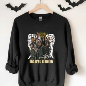 Wings Daryl Dixon Signatures Shirt, Wings Daryl Dixon And Character Signature The Walking Dead Shirt 3