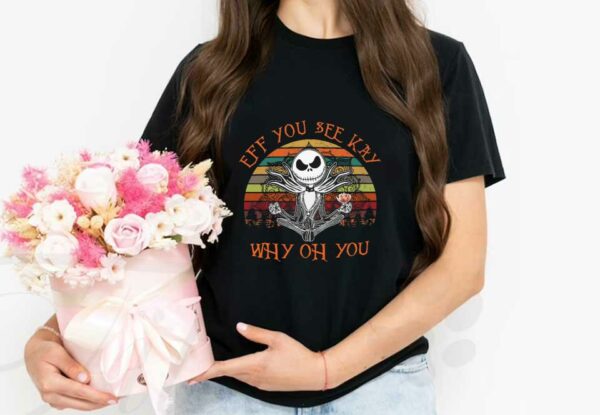 Yoga Jack Skellington Why Oh You Shirt, Jack Skellington Yoga Eff You See Kay Why Oh You Shirt