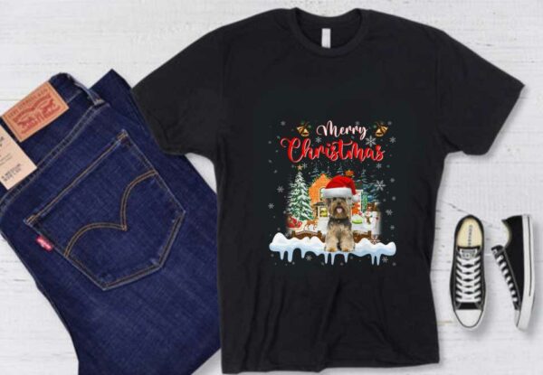 Yorkshire Terrier Dog Santa Claus Hat Happy Christmas Sweater, Merry Christmas Yorkshire Terrier Shirt