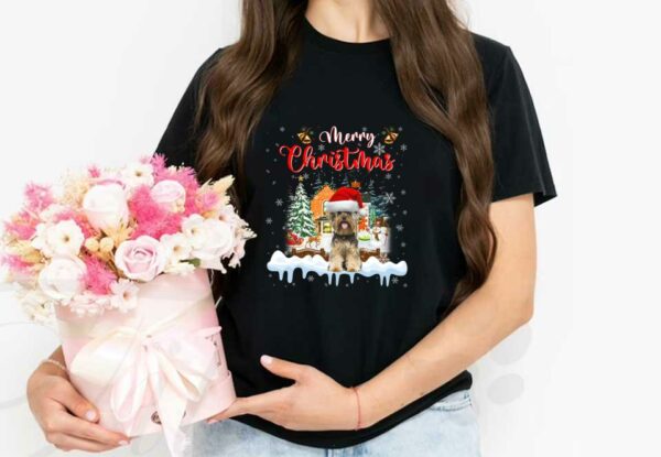 Yorkshire Terrier Dog Santa Claus Hat Happy Christmas Sweater, Merry Christmas Yorkshire Terrier Shirt