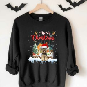Yorkshire Terrier Dog Santa Claus Hat Happy Christmas Sweater, Merry Christmas Yorkshire Terrier Shirt 3