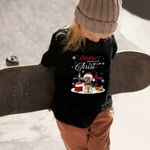 Yorkshire Terrier Santa Claus Christmas Shirt, Yorkshire Terrier Christmas Begins With Christ Shirt 1