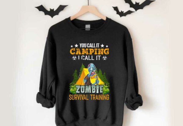 You Call It Camping Zombie Halloween Shirt, You Call It Camping I Call It Zombie Survival Training Halloween Shirt