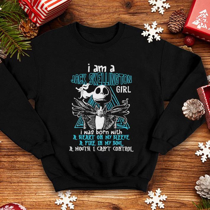 I am a Jack Skellington girl i was born with a heart on my sleeve shirt 4 - I am a Jack Skellington girl i was born with a heart on my sleeve shirt