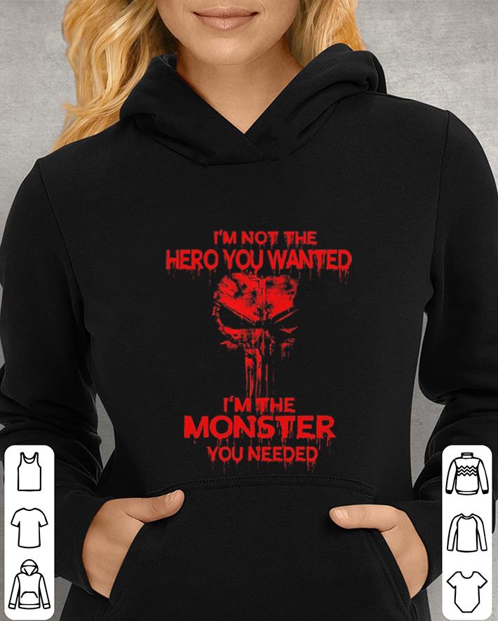 Skull I'm not the hero you wanted i'm the monster you needed shirt Skull I m not the hero you wanted i m the monster you needed shirt 4 - Skull I'm not the hero you wanted i'm the monster you needed shirt