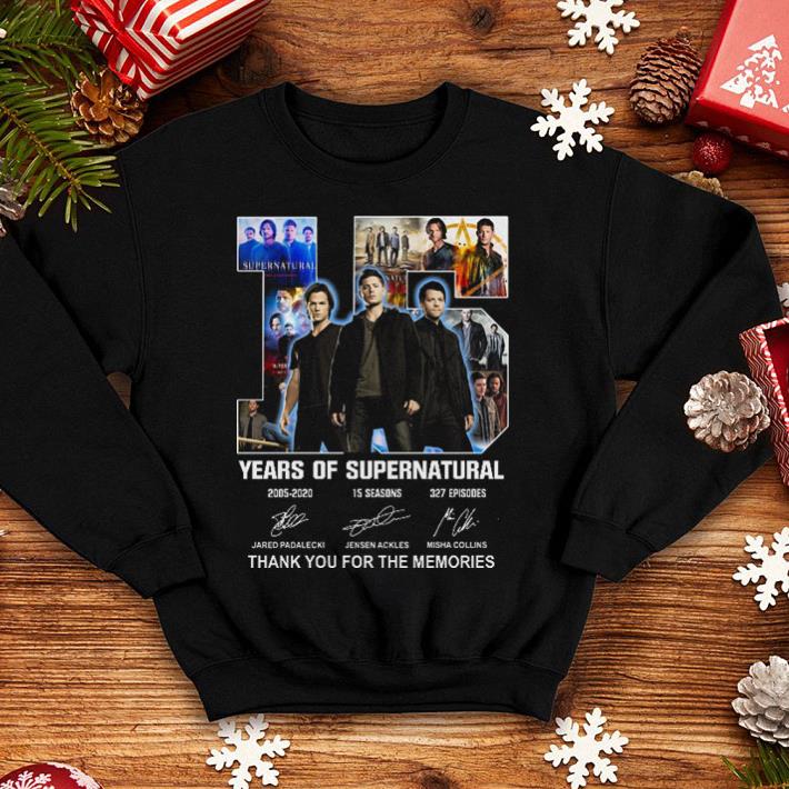 15 years of supernatural signatures thank you for the memories shirt 4 - 15 years of supernatural signatures thank you for the memories shirt