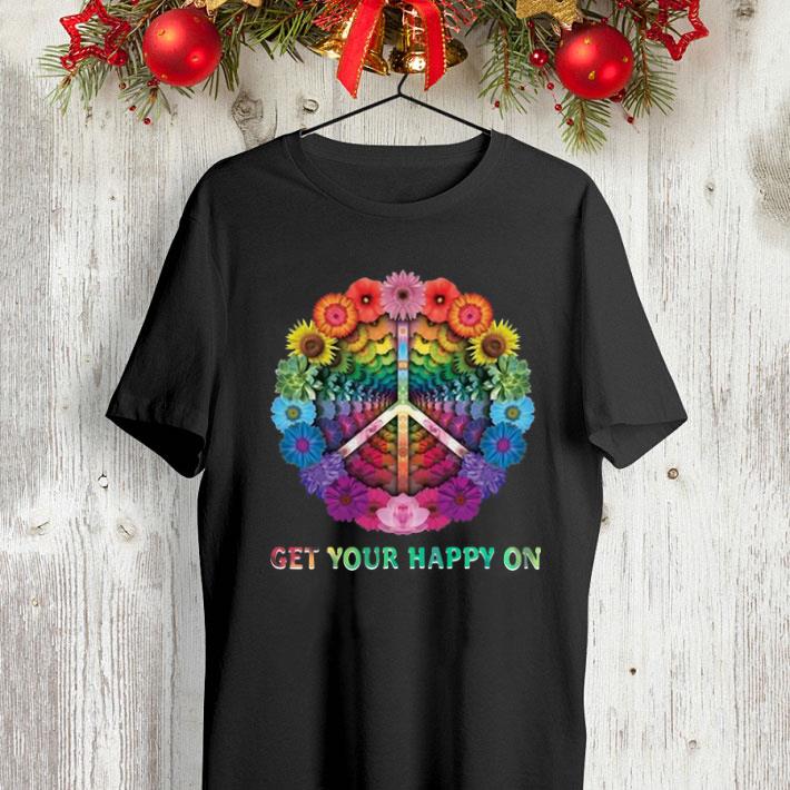 Get your happy on colorful sunflower hippie shirt 4 - Get your happy on colorful sunflower hippie shirt