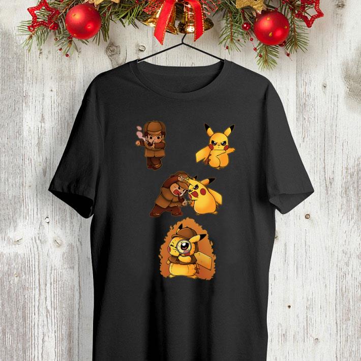 Detective fusion Pikachu became Detective Pikachu Pokemon shirt 4 - Detective fusion Pikachu became Detective Pikachu Pokemon shirt