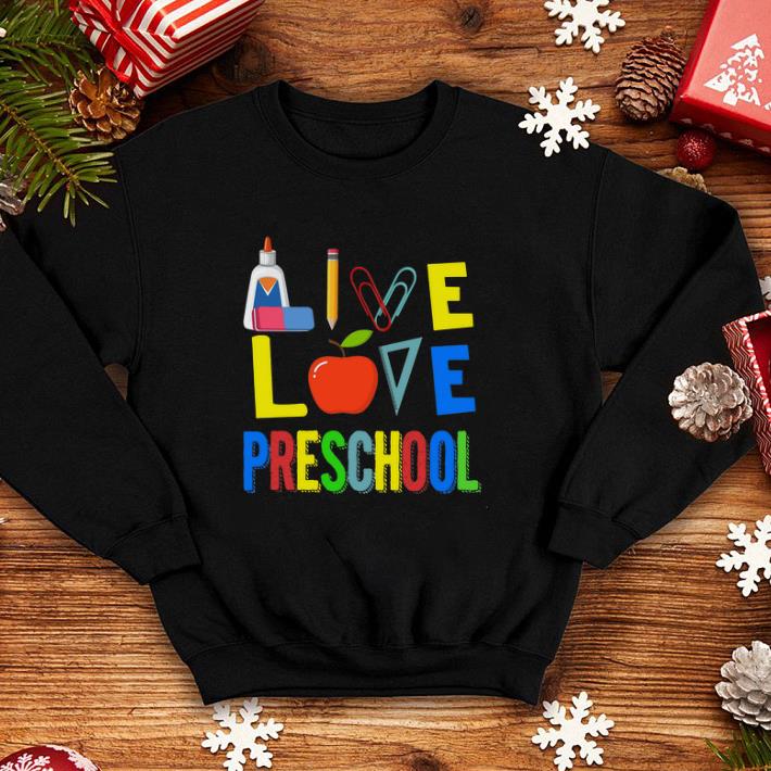 Teacher Apple Live love preschool shirt 4 - Teacher Apple Live love preschool shirt
