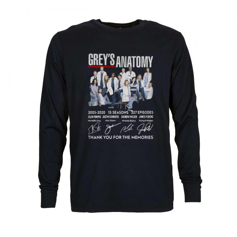 Grey's anatomy signatures thank you for the memories shirt Grey s anatomy signatures thank you for the memories shirt 4 - Grey's anatomy signatures thank you for the memories shirt