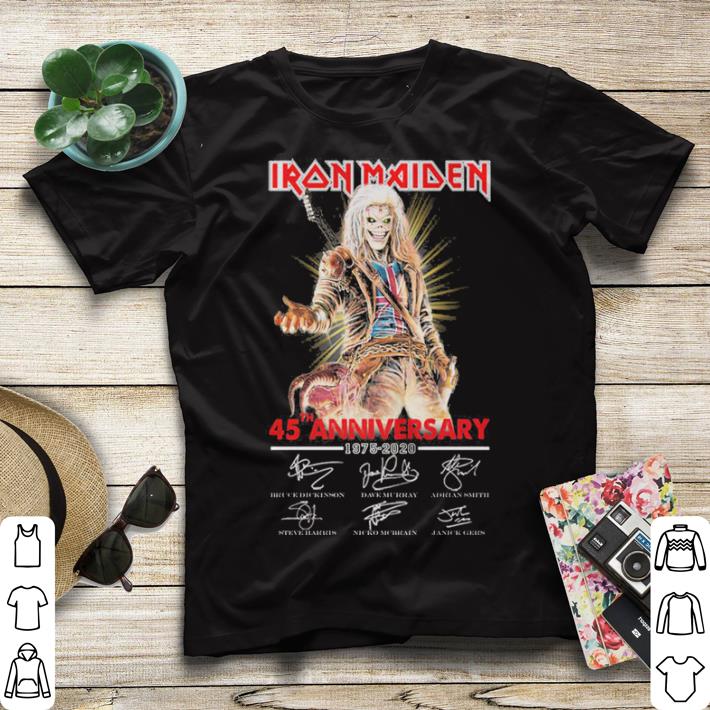 Iron Maiden 1975 2020 45th anniversary signatures shirt 4 - Iron Maiden 1975-2020 45th anniversary signatures shirt