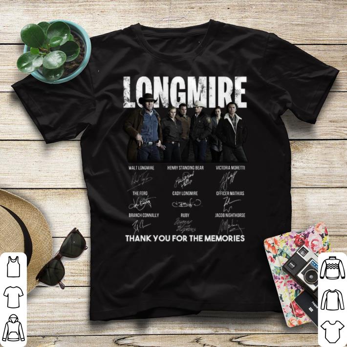 Longmire thank you for the memories Recovered signatures shirt 4 - Longmire thank you for the memories-Recovered signatures shirt