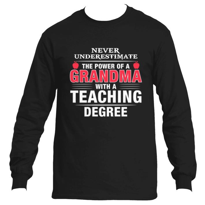 Never underestimate the power of a grandma with a teaching degree shirt sweater Never underestimate the power of a grandma with a teaching degree shirt sweater 4 - Never underestimate the power of a grandma with a teaching degree shirt sweater