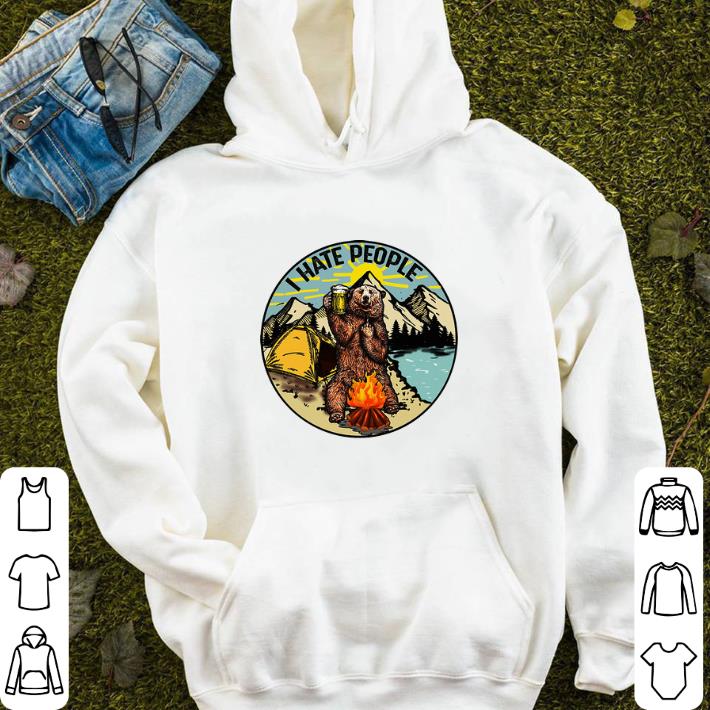 Camping bear beer i hate people campfire shirt Camping bear beer i hate people campfire shirt 4 - Camping bear beer i hate people campfire shirt