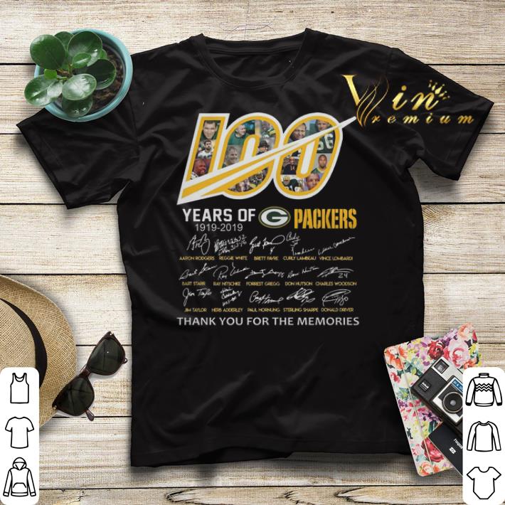 Signatures 100 years of Green Bay Packers 1919 2019 shirt 4 - Signatures 100 years of Green Bay Packers 1919-2019 shirt