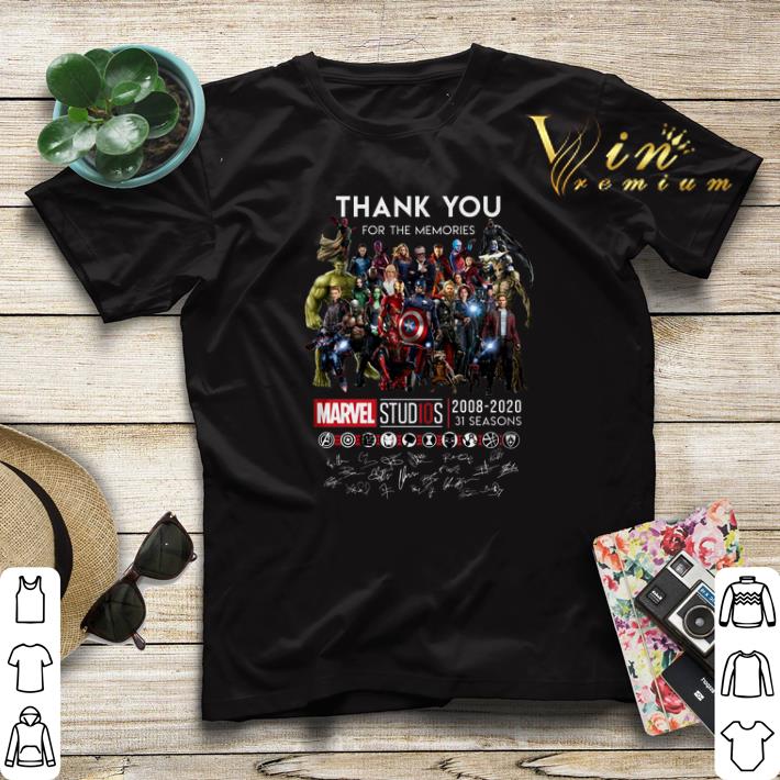 Signatures Thank you for the memories Marvel Studios 2008-2020 shirt Signatures Thank you for the memories Marvel Studios 2008 2020 shirt 4 - Signatures Thank you for the memories Marvel Studios 2008-2020 shirt