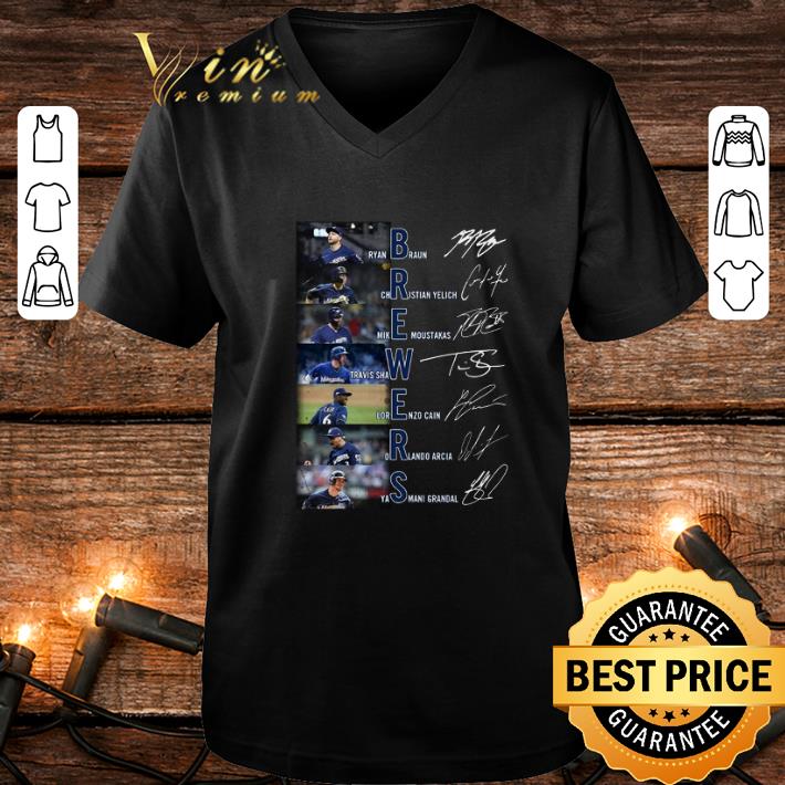 Cool Milwaukee Brewers Ryan Braun Christian Yelich signatures shirt 4 - Cool Milwaukee Brewers Ryan Braun Christian Yelich signatures shirt