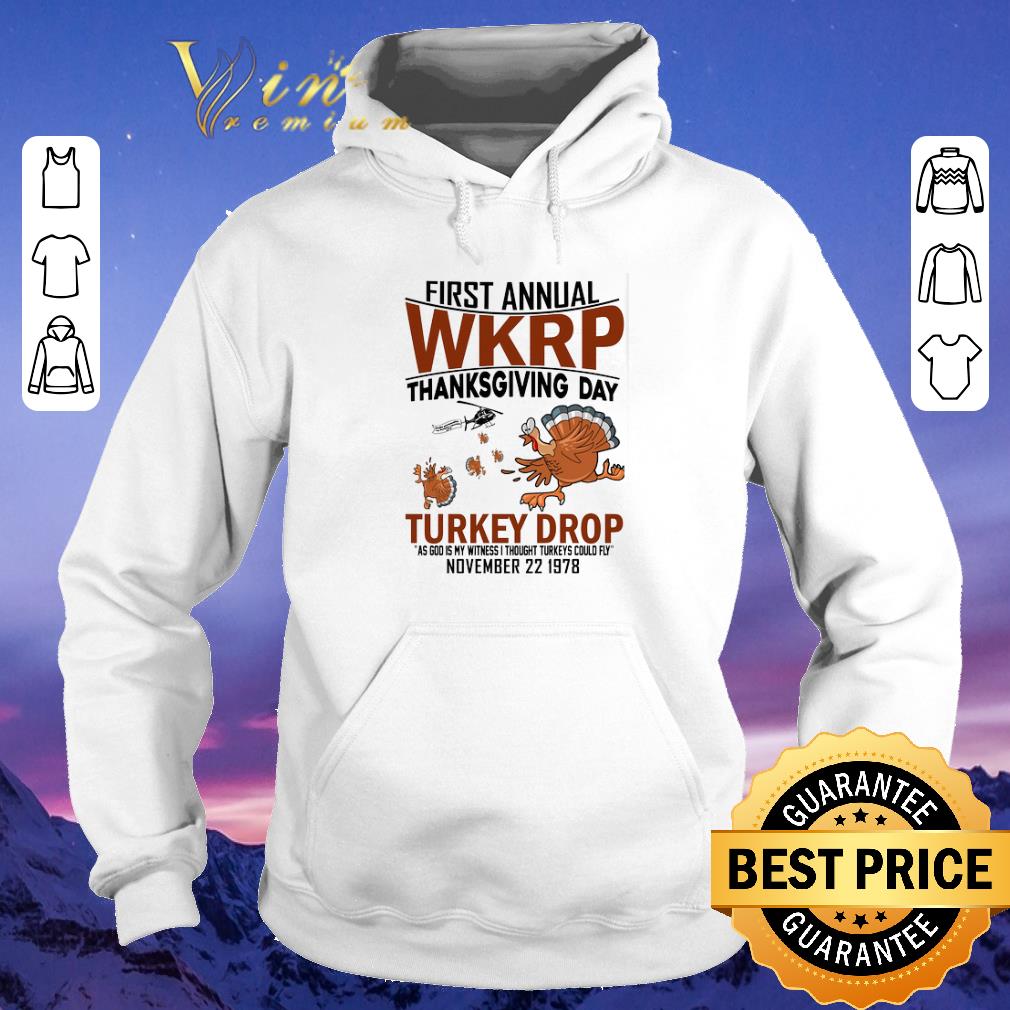 Funny Chickens first annual wkrp thanksgiving day Turkey drop as god shirt sweater Funny Chickens first annual wkrp thanksgiving day Turkey drop as god shirt sweater 4 - Funny Chickens first annual wkrp thanksgiving day Turkey drop as god shirt sweater
