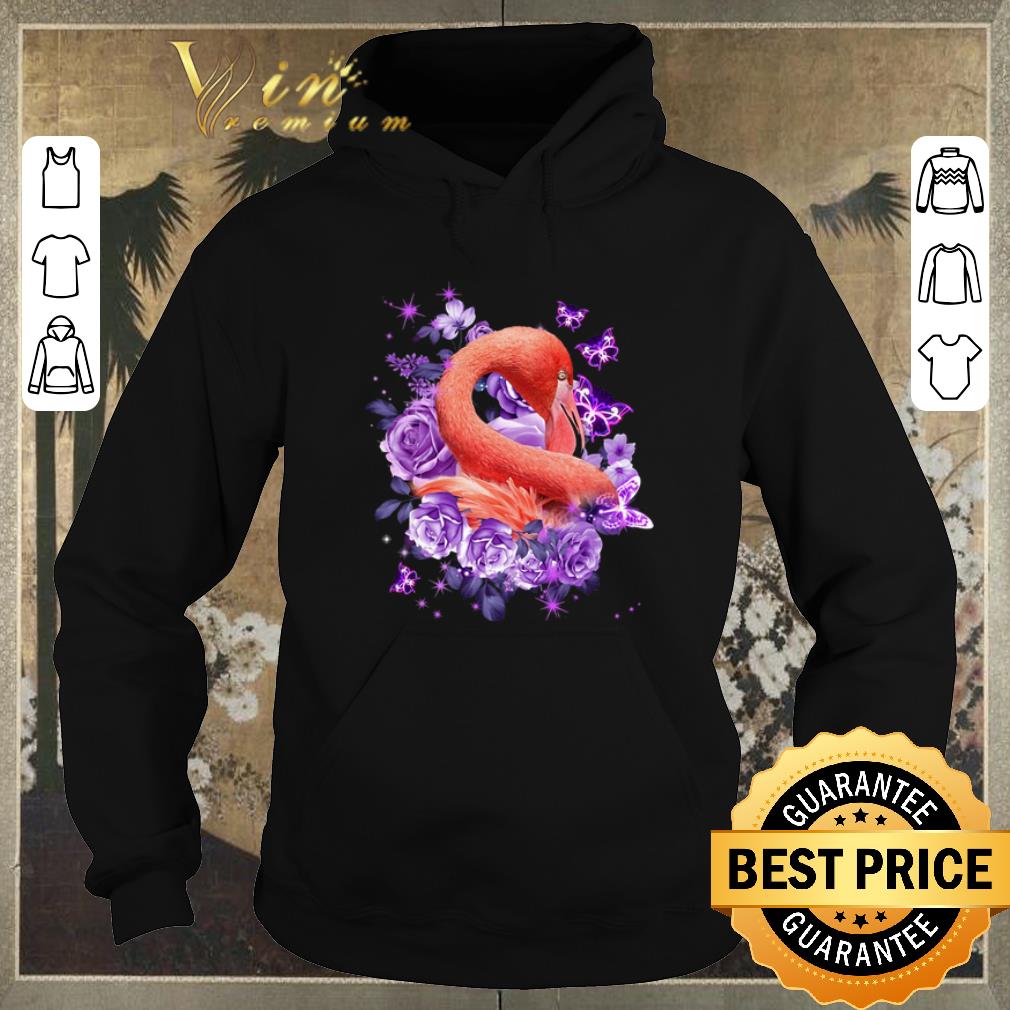 Funny Flamingo purple flower shirt sweater 4 - Funny Flamingo purple flower shirt sweater