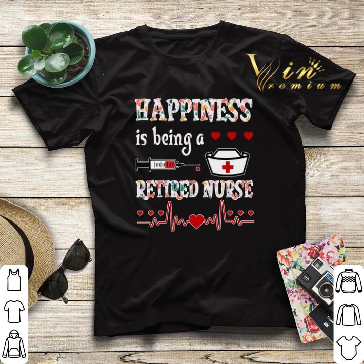 Happiness is being a retired nurse floral shirt swetaer 4 - Happiness is being a retired nurse floral shirt swetaer