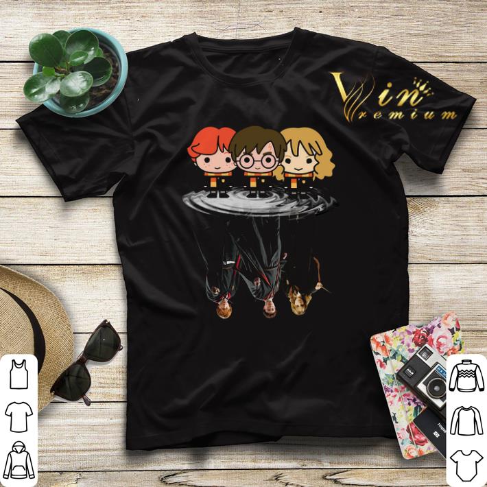 Harry Potter chibi reflection water mirror Ron and Hermione shirt sweater 4 - Harry Potter chibi reflection water mirror Ron and Hermione shirt sweater