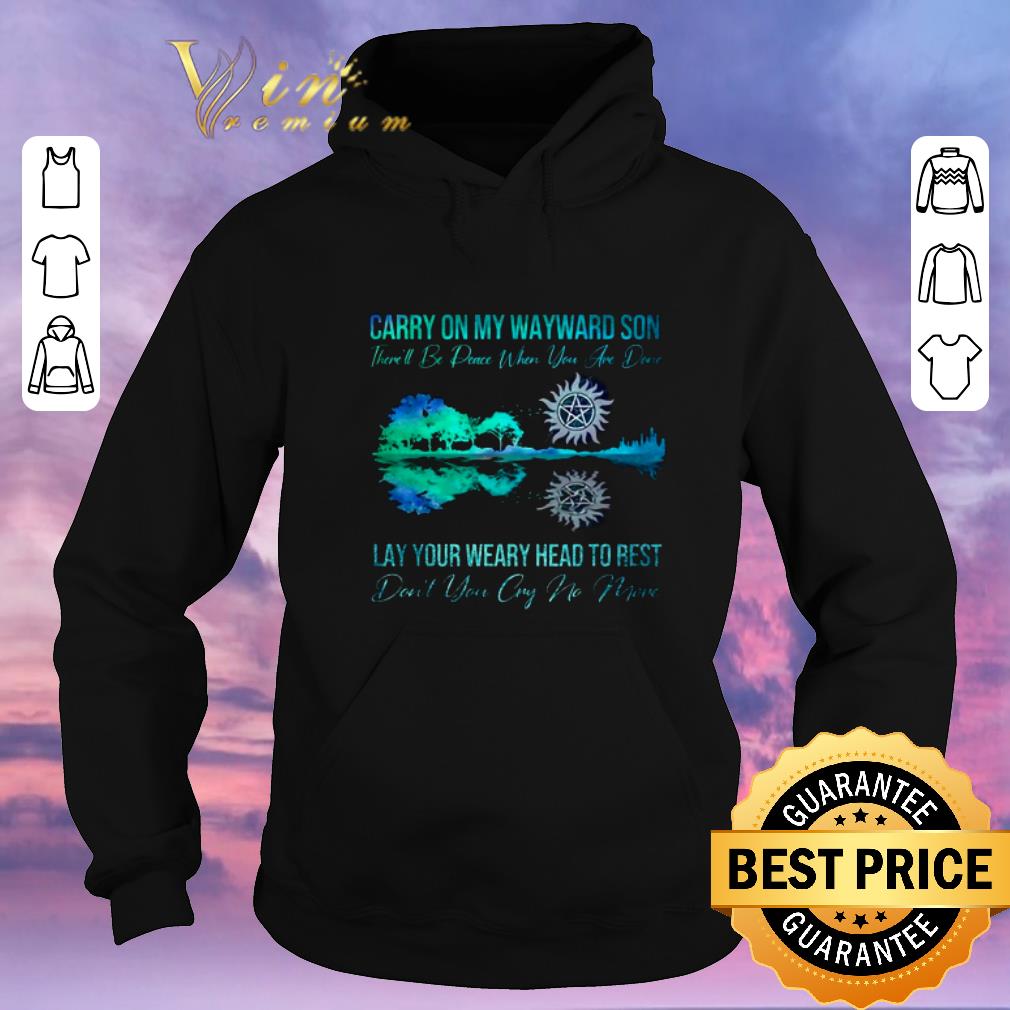 Official Supernatural carry on my wayward son lay your weary guitar lake shirt sweater 4 - Official Supernatural carry on my wayward son lay your weary guitar lake shirt sweater