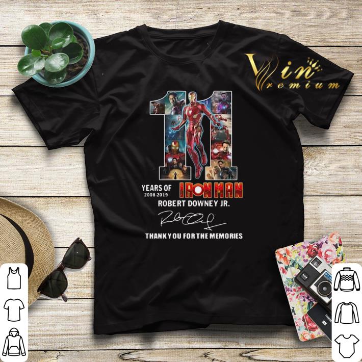 Signature 11 years of Iron Man 2008 2019 Robert Downey Jr shirt 4 - Signature 11 years of Iron Man 2008 2019 Robert Downey Jr shirt