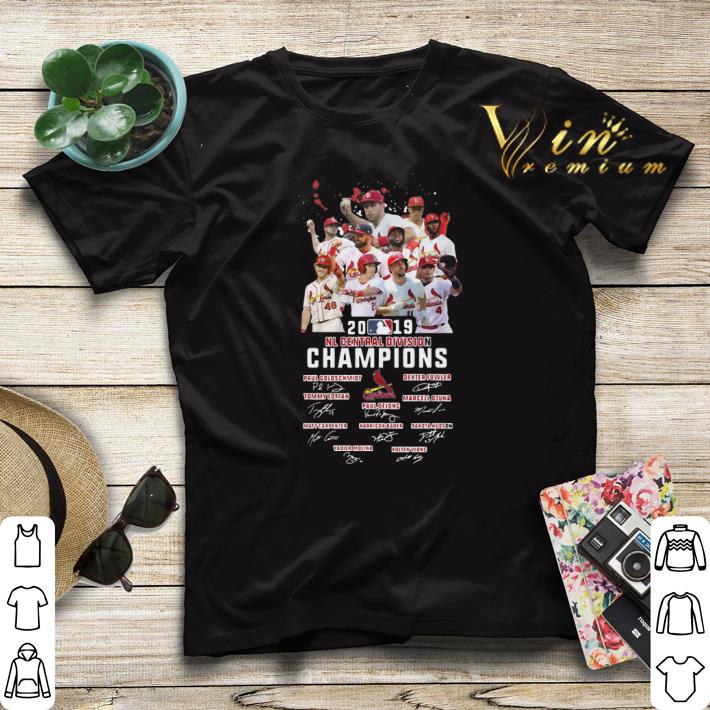 Signatures St Louis Cardinals 2019 NL central division champions shirt 4 - Signatures St Louis Cardinals 2019 NL central division champions shirt