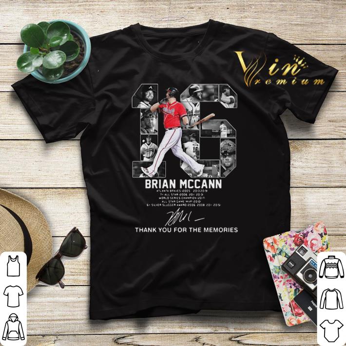 Thank you for the memories 16 Brian Mccann Atlanta Braves signature shirt 4 1 - Thank you for the memories 16 Brian Mccann Atlanta Braves signature shirt