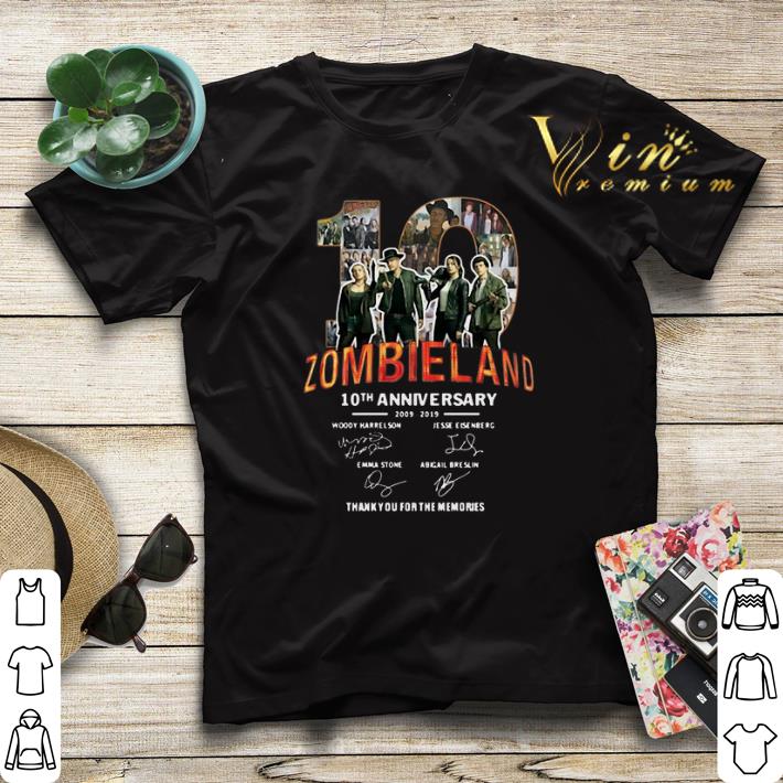 Thank you for the memories Zombieland 10th anniversary 2009 2019 signatures shirt 4 - Thank you for the memories Zombieland 10th anniversary 2009-2019 signatures shirt