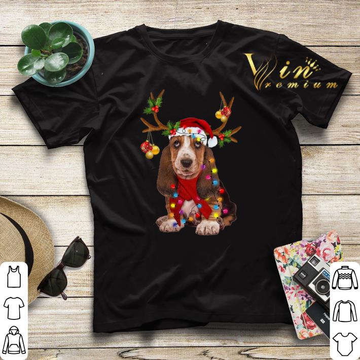 Basset Hound santa reindeer Christmas shirt sweater 4 - Basset Hound santa reindeer Christmas shirt sweater