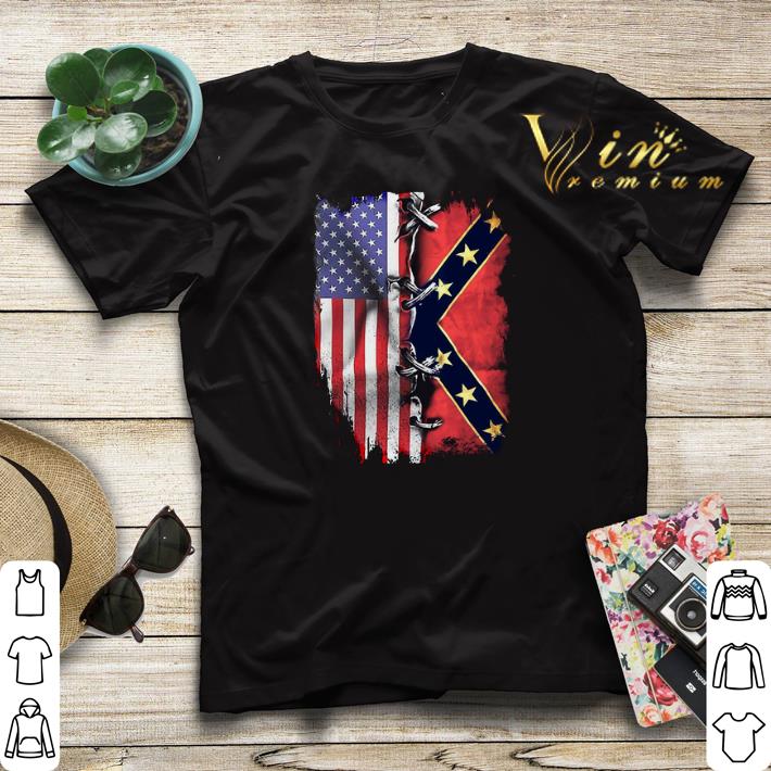 Confederate battle flag America flag shirt 4 - Confederate battle flag America flag shirt