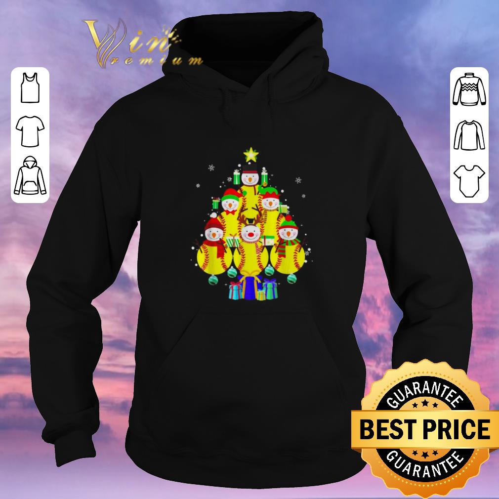 Funny Christmas tree Softball snowman shirt Funny Christmas tree Softball snowman shirt 4 - Funny Christmas tree Softball snowman shirt