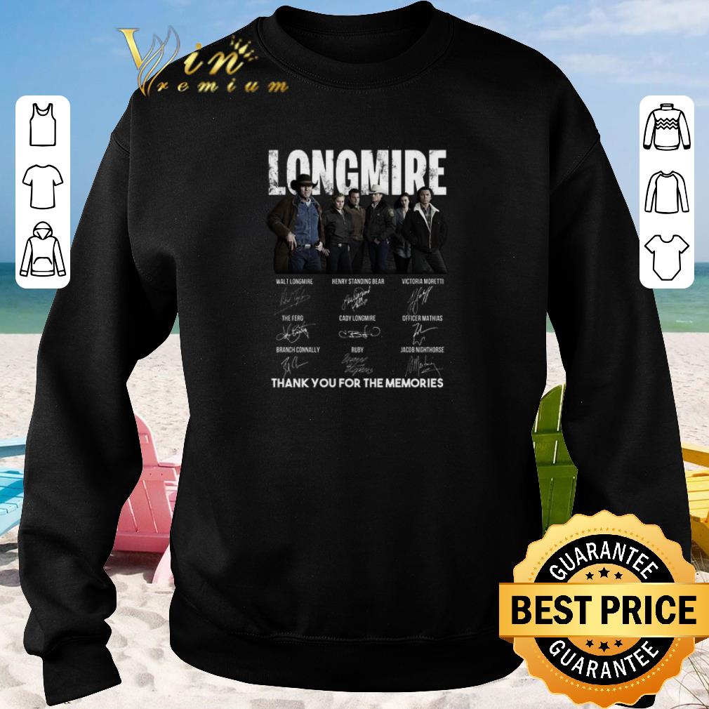 Funny Longmire signatures thank you for the memories Recovered shirt sweater 2019 3 - Funny Longmire signatures thank you for the memories-Recovered shirt sweater 2019
