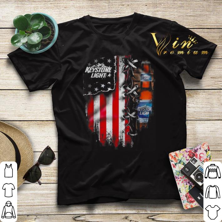 Keystone Light beer inside American flag shirt sweater Keystone Light beer inside American flag shirt sweater 4 - Keystone Light beer inside American flag shirt sweater
